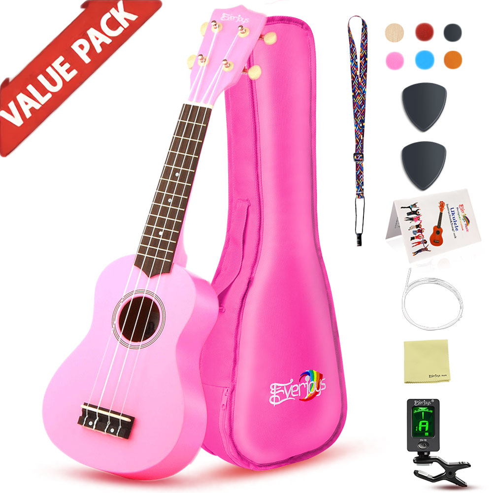 Soprano Ukulele Beginner Pack-21 Inch w / Gig Bag Songbook Digital Tuner