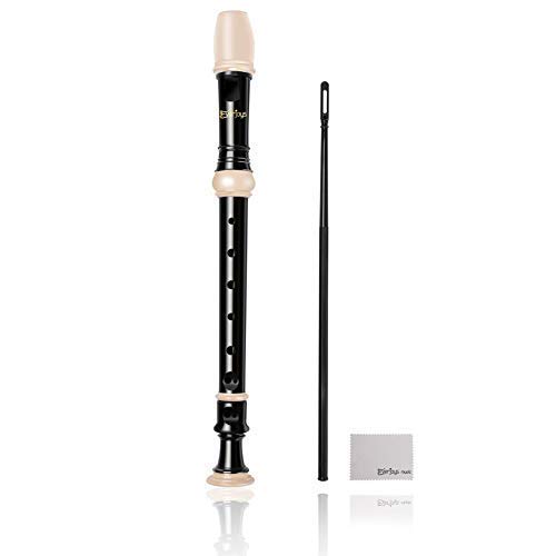 Soprano Descant Recorder 8穴、クリーニングロッドケース付き